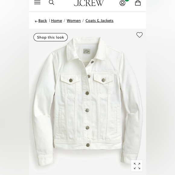 JCrew classic white denim jacket - Picture 3 of 5